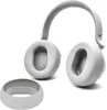 A pair of gray headphones and a separate accessory are shown against a white background. Voir les images du produit