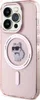 A pink iPhone 15 Pro case with a Karl Lagerfeld Choupette cat design and MagSafe ring. Anteprima dell’immagine prodotto