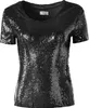 Pailletten-Kurzarm-Shirt - schwarz, S Produktbild-Vorschau 4
