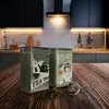 com-four® 4 stuks metalen voorraadpotten - Theedoos met Productafbeelding-voorbeeld 2