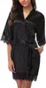 Satin-Bademantel für Damen - Spitzen-Set - Damenunterwäsche Produktbild-Vorschau 2