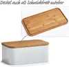 ZELLER 25370 Koš na chléb s bambusovým víkem, kov, matná Náhled obrázku produktu 10