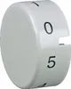 A white dial with numbers printed on it, showing a zero, one, four, and five. Produktbild-Vorschau