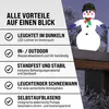 MONZANA® Aufblasbarer Schneemann XXL 240cm LED Beleuchtet Produktbild-Vorschau 7