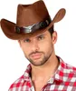 Cowboyhut Dallas Velours braun mit Büffelkopf Produktbild-Vorschau 2