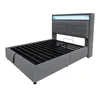 Flieks Hydraulisches Polsterbett 140x200cm mit USB & LED, Produktbild-Vorschau 8