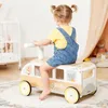 Véhicule en bois Bus pour enfants avec espace de rangement Voir les images du produit 4