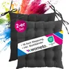 2er Set Sitzkissen Stuhlkissen 40x40 OEKO-TEX  - dunkelgrau Produktbild-Vorschau 1