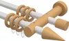Interdeco Gardinenstange / Vorhangstange Weiß / Buche Produktbild-Vorschau 1