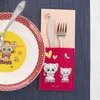 Portaposate adatto ai bambini in feltro con motivo gatto Anteprima dell’immagine prodotto 3