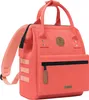 A coral-colored backpack is shown against a white background. Produktbild-Vorschau