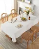 Weiße Baumwoll-Tischdecke 140 × 240 cm – Klassische Produktbild-Vorschau 3