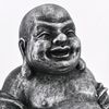Happy Buddha sitzend Statue Figur Mönch lachender Glücksbuddha Feng Shui Asia 
