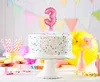 Decorazione per torta mini palloncini in foil rosa numero 3 Anteprima dell’immagine prodotto 4