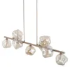 Pendelleuchte Metall Rauchglas G9 H: max. 141 cm Beige Produktbild-Vorschau 3