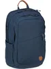 A navy blue backpack with a brown leather handle and logo. Náhled obrázku produktu