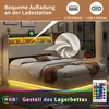 Letto da 140 x 190 cm con illuminazione a LED, letto Anteprima dell’immagine prodotto 3