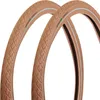 2x Brązowe, odporne na przebicie opony rowerowe Retro Style Podgląd zdjęcia produktu 3