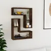 vidaXL Półki ścienne 2 szt. Dąb wędzony 50x15x50 cm Podgląd zdjęcia produktu 2