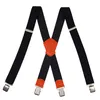 X Form Hosenträger Schwarz Orange Kornmuster Produktbild-Vorschau 2