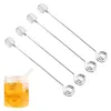 4-teiliges Set Honiglöffel aus Edelstahl, Rührstäbchen und Produktbild-Vorschau 1