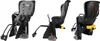 A collage of three images showing a black child bicycle seat from different angles. Náhled obrázku produktu