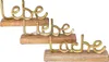 3er Set Schriftzug Lebe Lache Liebe L22cm Metall Gold Mango Produktbild-Vorschau 1
