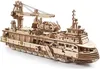 Drewniane puzzle mechaniczne Ugears 3D Statek badawczy Podgląd zdjęcia produktu 6