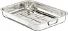 A stainless steel roasting pan with a wire rack inside, shown from a slightly elevated angle against a white background. Voir les images du produit