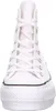 A front view of a white high-top sneaker. Produktbild-Vorschau
