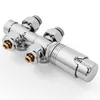 S'AFIELINA Set multiblock per raccordo radiatore, cromo(1 Anteprima dell’immagine prodotto 1