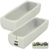 KOTARBAU® 2er Set Keramik Blumentopf länglich innen Weiß Produktbild-Vorschau 1