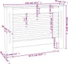 A diagram showing the dimensions of a radiator cover. Podgląd zdjęcia produktu