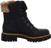 A black lace-up boot with faux fur trim. Anteprima dell’immagine prodotto