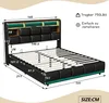Čalouněná postel ProximaX 140x200 cm s USB a zásuvkami, Náhled obrázku produktu 4