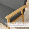 Iropro 2-Sitzer-Sofa Stoff 113x67x75 cm Hellgrau Vintage Produktbild-Vorschau 8