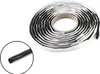 A roll of black butyl tape with a white backing on a white background. A close-up inset shows a section of the tape. Produktbild-Vorschau