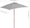 vidaXL Slunečník s dřevěnou tyčí 150x200 cm antracitový Náhled obrázku produktu 7