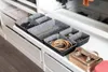 WENKO Set di organizer per cassetti in feltro nero per Anteprima dell’immagine prodotto 6