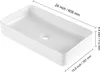A white ceramic rectangular vessel sink with dimensions indicated. Anteprima dell’immagine prodotto