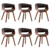 vidaXL Chaises de salle à manger 6 pcs. Gris Bois courbé et Voir les images du produit 1