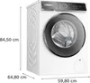 Bosch Serie 8 WGB244A40 washing machine, Přední plnění, 9 Náhled obrázku produktu 7