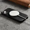 Icarer Case Kožené puzdro s Magsafe pre Iphone 14+ Black Náhľad obrázku produktu 14
