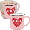 Becher in Emailloptik "Oma du bist toll!" Produktbild-Vorschau 1
