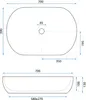 Lavabo da Appoggio in Vetroceramica Cleo 71 White-Rea Anteprima dell’immagine prodotto 6