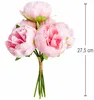Kunstblumen Pfingstrosen 6er Blumenstrauß Vintage pink 27,5 Produktbild-Vorschau 2