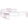 Massivholzbett Honigbraun Kiefernholz 200x200 cm Produktbild-Vorschau 7
