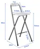 Bardi 2 x klappbare Barhocker für Bartable Weiß - 100 Kg Produktbild-Vorschau 7