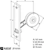 Einlassgurtwickler standard LA 161 mm  verstellbar mit Produktbild-Vorschau 3