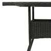 vidaXL Tavolo da giardino con piano in vetro nero 80x80x75 Anteprima dell’immagine prodotto 9